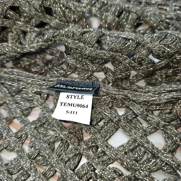 NWT Ellen Tracy Soutache Knit Cardigan and Tank Set Bronze and Gold Petite Med - Picture 8 of 16